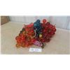 Image 1 : Vintage Lucite Grape Clusters - Orange, Green & Blue 