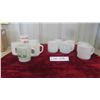 Image 1 : 6 Vintage Heat Proof Moon Glow White Pearlized Coffee Mugs 