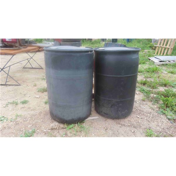 2 Poly Barrels 50 Gallon