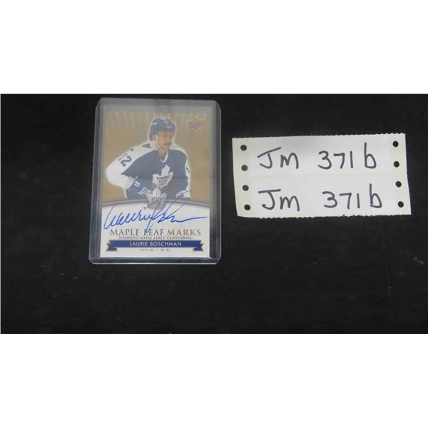 Laurie Boschman Signed Card