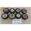 Image 1 : 8 Hockey Pucks: Detroit, LA, Chicago, Toronto, Manitoba Moose & Others 
