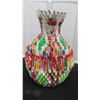 Image 2 : Recycled Paper Tramp Art Decorative Vase 11 1/2'' Tall 