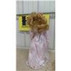 Image 3 : Vintage 18'' Porcelain and Cloth Doll with Stand, North 