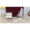 Image 1 : Ship Lamp 11'' x 4'' x 14 1/2'' (Needs Bulb) , 4 Glasses 100 Anniversary