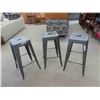 Image 1 : 3 Modern Metal Stacking Stools 