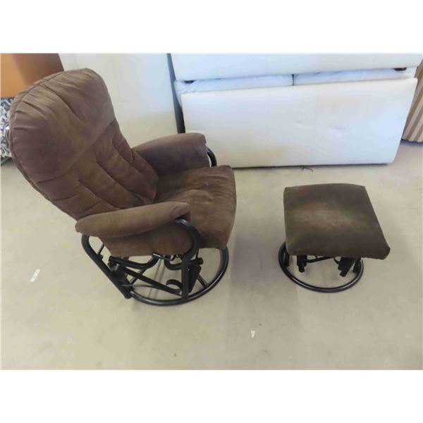 Swivel Gliding Rocker and Ottoman