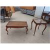 Image 1 : Vintage Walnut Coffee Table 17'' x 35'' x 18'' & End Table 25'' x 25'' x 18'' 