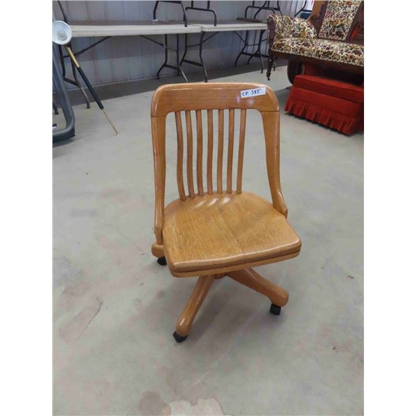 Oak Swivel Office Chair 