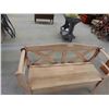 Image 3 : Oak Hall Bench 48'' Wide with Hinged Seat for Storage