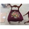 Image 4 : 2 Petit Point Dining Room Chairs , Ottoman