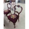 Image 7 : 2 Petit Point Dining Room Chairs , Ottoman