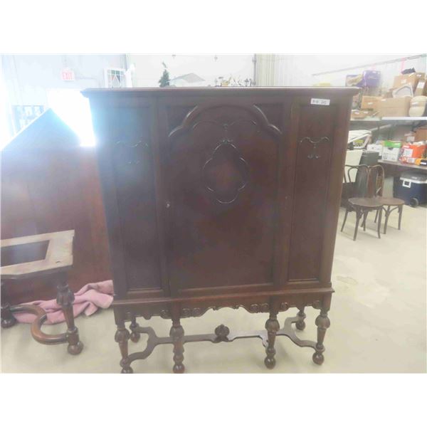 Walnut China Cabinet 64'' x 14 1/2'' x 49''