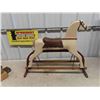 Image 6 : Century Folk Art Wood Carvd Rocking Horse 25'' x 30'' x 10'' 