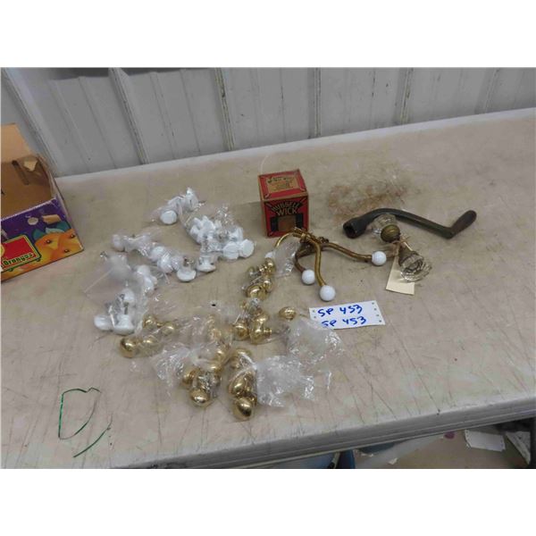Door Knob, Hook, Lamp Wick, Drawer Pulls 