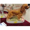 Image 10 : Hand Crafted Decanter with Cow Hide, 2 Lionstone Porcelain Dog