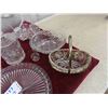 Image 5 : Crystal/Cut Glass Dishes, Platters, Sugar Dish, Plus