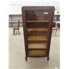 Image 1 : Oak China Cabinet with Key 62'' x 28'' x 13'' 