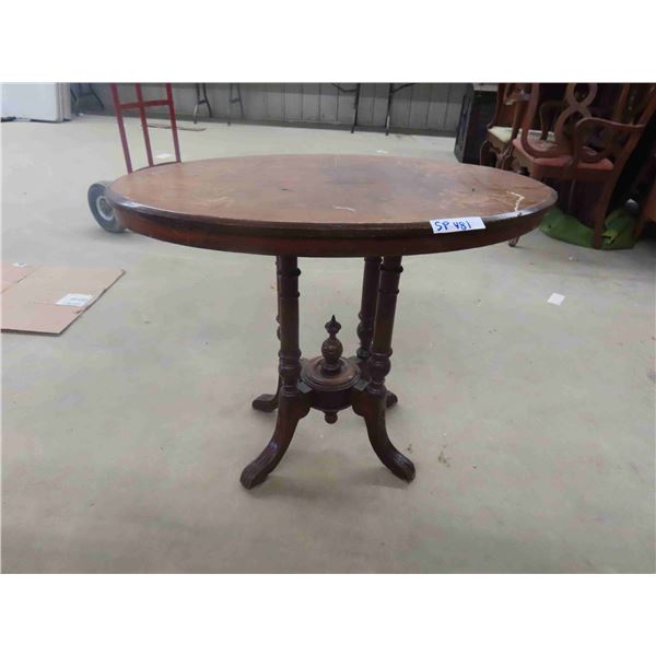 Oval Stand with Inlay 27 1/2'' x 33'' x 20''