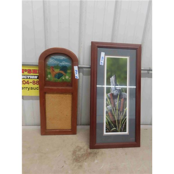 Framed Print Limited Edition Signed Odell Archibald  14'' x 29'' , Rooster Bulletin 