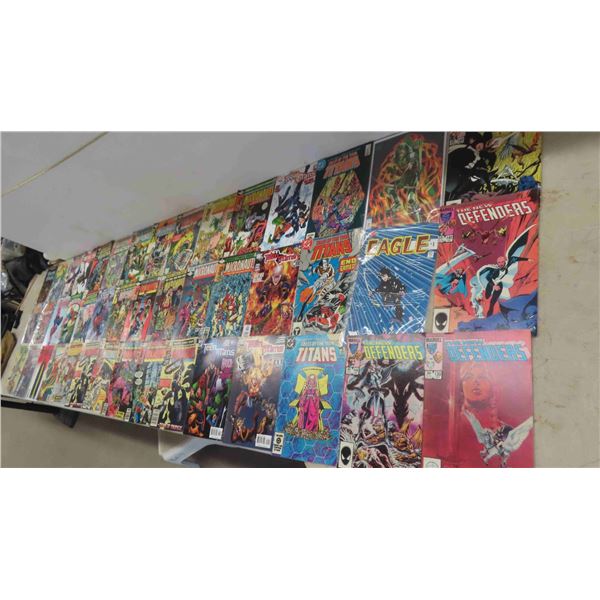 45 Comics : Spiderman, Battle Star Galactica , Micronauts , Titans & Others