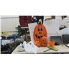 Image 1 : Happy Halloween Sign , Pumpkin Blow Mold 17'' Tall , Hanging Ghost & More 
