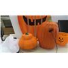 Image 3 : Happy Halloween Sign , Pumpkin Blow Mold 17'' Tall , Hanging Ghost & More 