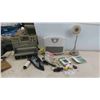 Image 1 : Tool Caddy , Desk Lamp , 2 Irons , Multimeter & More 