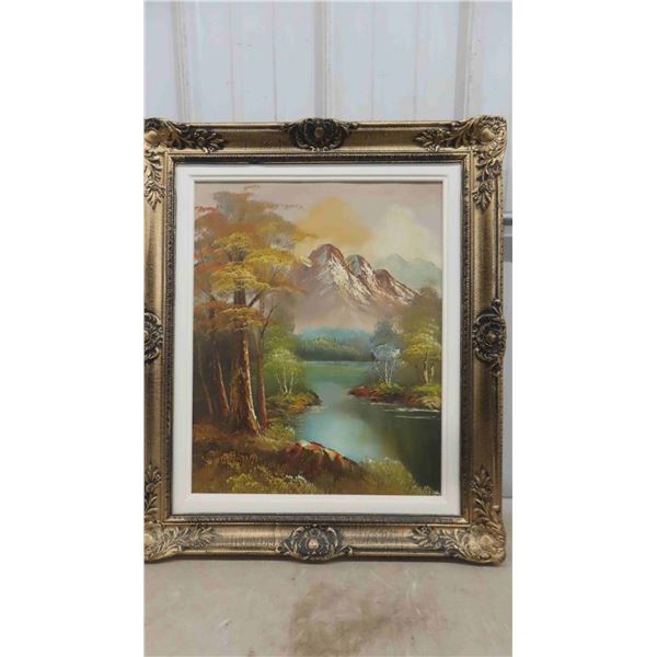 Framed Oil Painting on Canvas 22 1/4'' x 27'' 