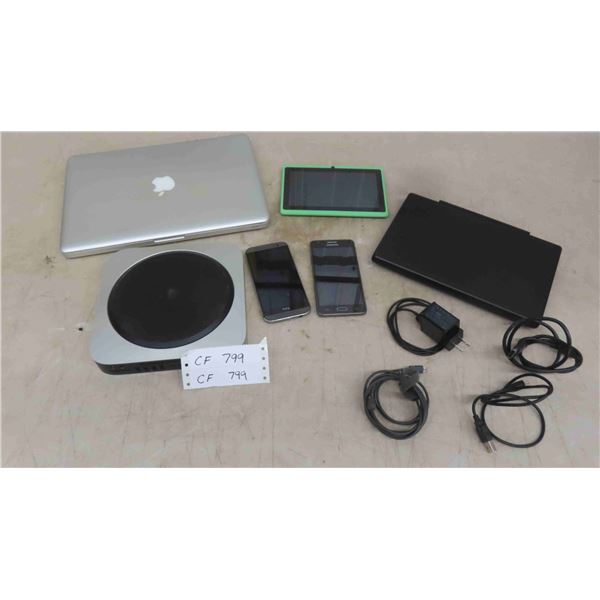 2 Laptops No Power Cords , Apple Mac Mini , 2 Cell Phones No Power Cords 