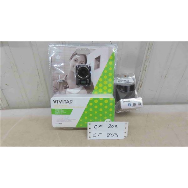 New Vivitar Wearable Lifecam Camera , Wireless Speaker