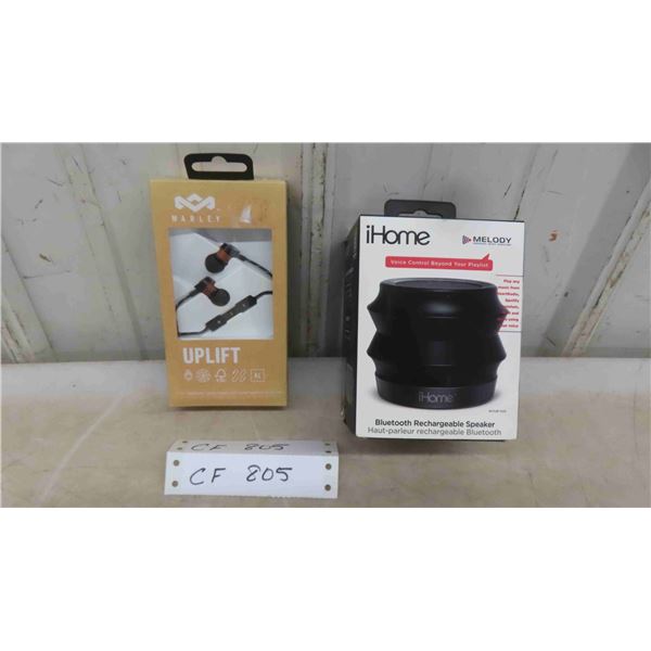 New Unlift Earphones, iHome Bluetooth Rechargable Speaker