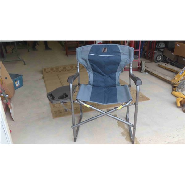 Timber Ridge Folding Lawn Chair with Side Table 