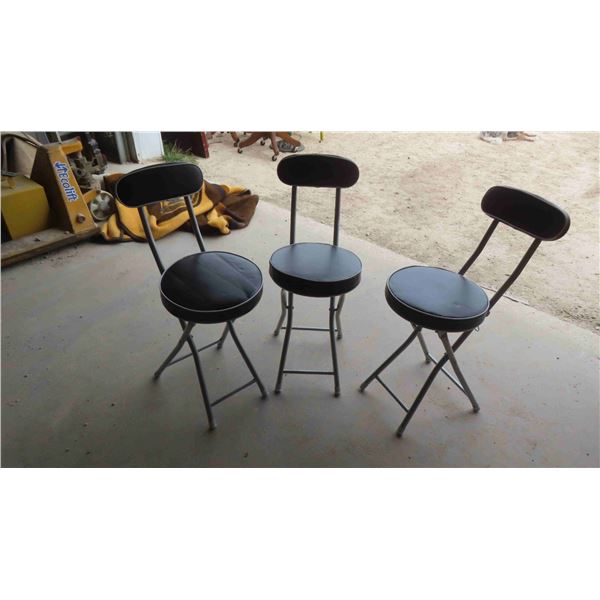 3 Fold Up Stools 