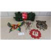 Image 1 : New Evergreen Garland , 2 Pieces of Metal Art 