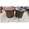 Image 1 : 2 End Tables - 1 Has Glass Top