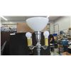 Image 3 : Vintage Chrome Floor Lamp with Glass Shade , Stool 25'' Seat Height 