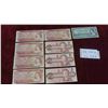 Image 1 : 9 Canadian Bills: (8) $2 Bills (1) $1 Bill