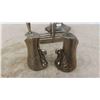 Image 10 : Silver Plated (3) Tea Pots, (2) Cream/Sugar Sets, Cutlery Trays, Candlestick & Vase