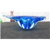 Image 6 : 2 Thick Chalet Glass Ashtrays, 1 Blue Chalet Leaf Candy Dish, 3 Glass Birds