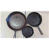 Image 4 : 6 Cast Iron Frying Pans 11 1/2'' , 11'' , 10'' , 8 1/2'' , 8'' & 6'' 