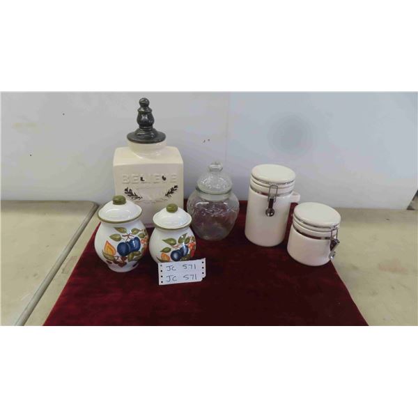 5 Various Canisters 