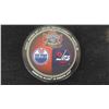 Image 2 : Winnipeg Jets and Oilers Heritage Classic Hockey Puck , 2 New 