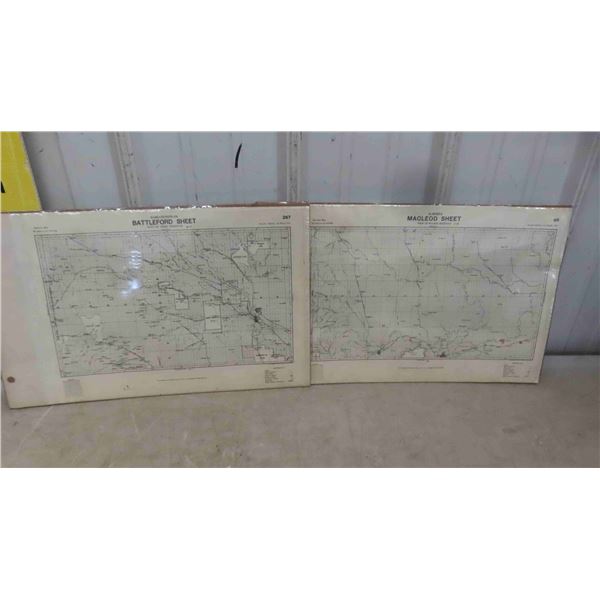 Sectional Maps 1915/16 : Battleford SK , MacLeod AB