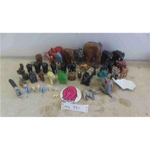 Knick Knacks: Elephants & More - Largest is 6'' 