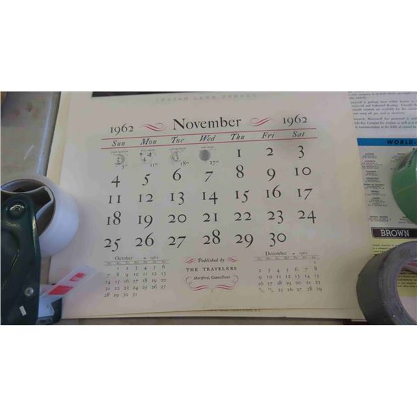 Vintage Calenders 1948, 1962, 1968 & More 
