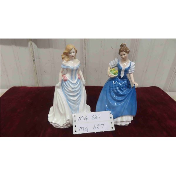 2 Royal Doultons: 1998 Kirsten 8 1/4'' Tall , 1993 Helen 8'' Tall 