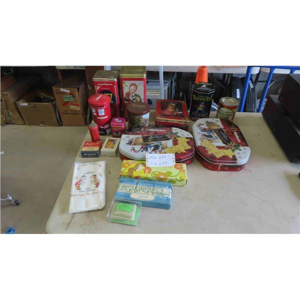 Various Tins: Cookies, Crackers, Candies & More 