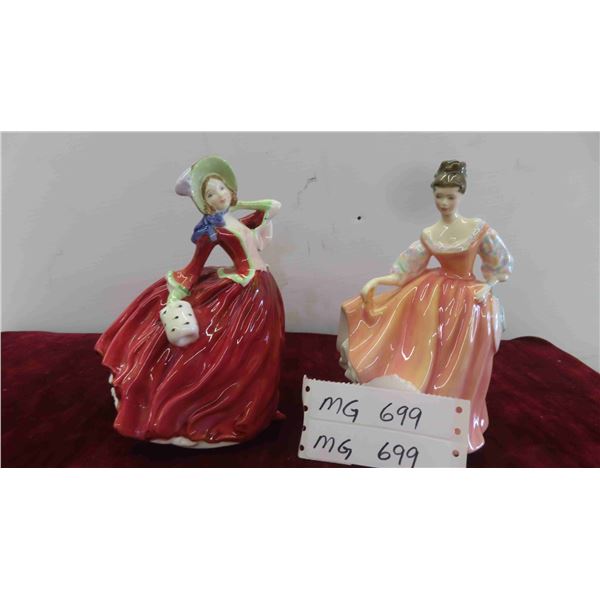 2 Royal Doulton Figures: 1939 Autumn Breezes 7 3/4'' , 1962 Fair Lady 7 3/4'' 
