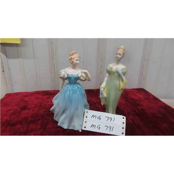 2 Royal Doulton Figures: 1956 Enchantment 8'' , 1964 Lorna 8 1/2'' 