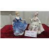 Image 1 : 2 Royal Doulton Figures: 1990 Elizabeth 8 3/4'' Tall , 1985 Diana 8 1/4'' Tall 
